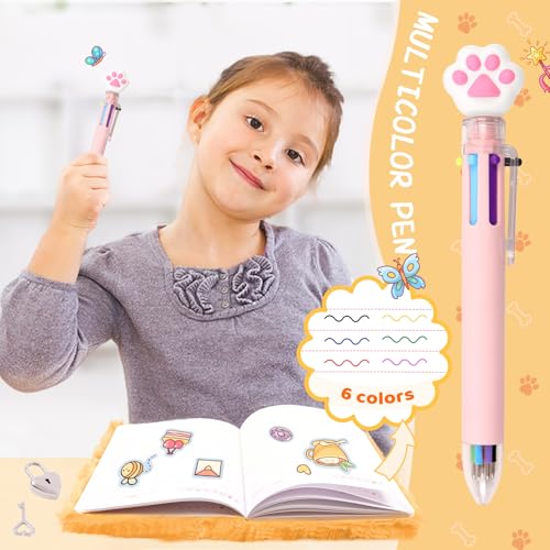 Image of Corgi Diary with Lock,Fluffy Dog Diary for 6 7 8 Year Old Girl,Kids Journal Notebook Gift Set with Multicolored Pen,Plush Secret Diary Lined 160 Pages,Christmas Birthday Gift Set for Kids