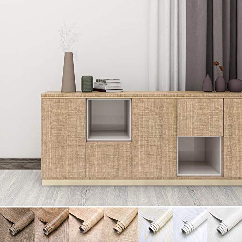 KINLO Lámina autoadhesiva con aspecto de madera, 40 x 300 cm, para muebles, PVC, impermeable, antimoho, para muebles, encimeras, paredes, puertas, armarios