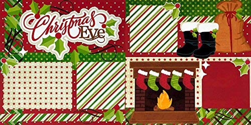 Printed Layout & Die Cuts Kit - Christmas Basics Layouts - By Miss Kate Cuttables - 6-2 Page 12"X12" Layouts On 80Lb Specialty Paper & 30 Coordinating Die Cuts - Exclusive Original Matching Kit #TOP7