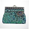 ROMISBABA Retro Pfauen Pailletten Clutch Tasche Damen Abendtasche für Hochzeit Party mit Mittlerer Kapazität und Einzigartigem Stickerei design Modische Handtasche für Festliche Anlässe #4
