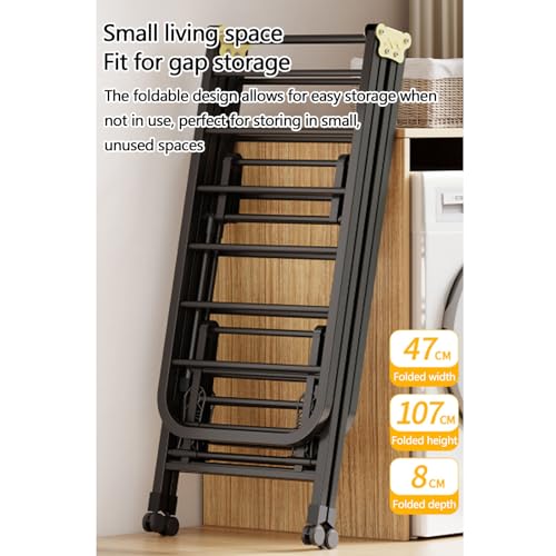 Étendoir à linge pliable vertical support multifonctionnel - 4