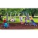 XDP Recreation Freedom Fun Metal A-Frame Kids Outdoor Swing Set 7 Child Capacity Backyard Playground Toy Set with Slide, 3 Swing Types, and See-Saw
