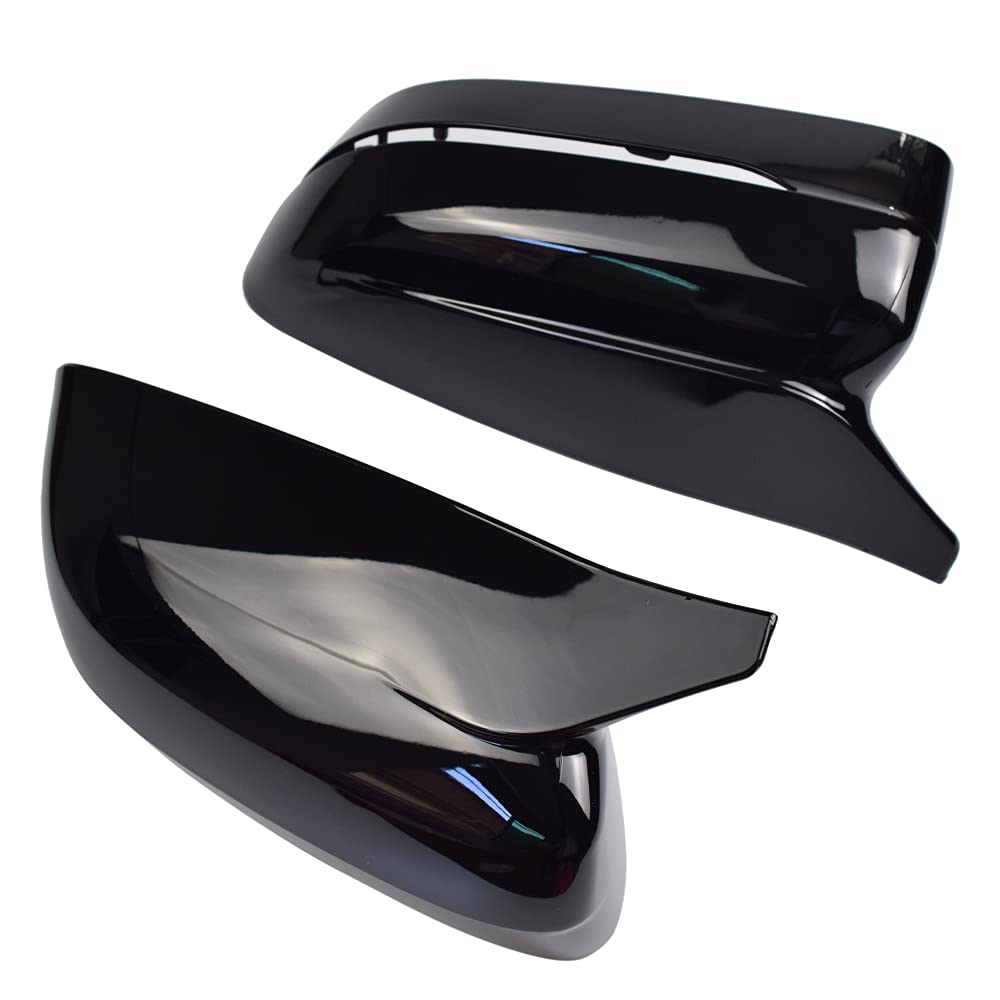 1 par Carcasa Espejo Retrovisor para B-MW G20 G21 G30 G31 G11 G14 G15 (Negro brillante)