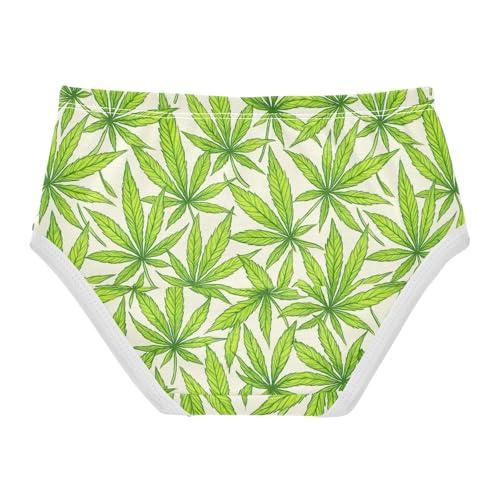 Joisal Cartoon Green Leaves Beige Girls Underwear Toddlers 2t Cotton Panties for Girl Flower Underpants Briefs2