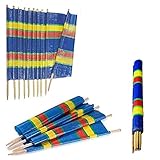 SASONS ® Quality 6 Poles Large Windbreak Privacy Sun Shade Screen Protection Panels Windbreakers, XL Tall Wooden Wind Break Shelter Best for Outdoor Garden, Beach, Camping, Caravan, Festival