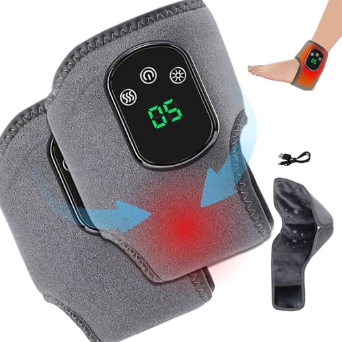 Rejuvacare Foot Massager – 3-in-1 Heated Wrap with 3 Vibration Modes & 5 Heat Levels, for Circulation & Pain Relief, for Foot Relaxation, for Neuropathy, Tendinitis & Plantar Fasciitis (2pcs)