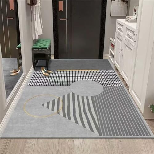 Tapis de terrasse extérieur géométrique gris pour balcon moderne