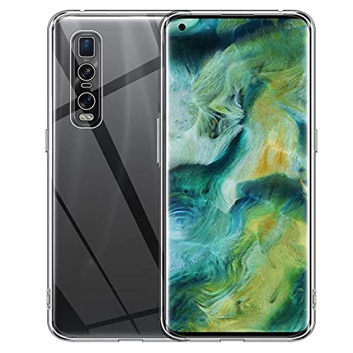 E-Hamii Funda Compatible con OPPO Find X2 Pro,[Protección Avanzada Contra Caídas, HD Clear y Air Cushion Safeguard] TPU Transparente a Prueba de Golpes para OPPO Find X2 Pro