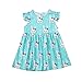 Mädchen Kleider Hase Muster Winter Ruffle ärmellos Rundhals Prinzessin Dress Kleidung Party Kids Playwear Freizeit Elegante Partei Kleid Sommer Kinderkleid Prinzessin Outfits Kleid (Green, 1-2 Years)