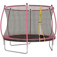 SPORTNOW 10ft Outdoor Trampoline ASTM Certified with Spring Cover, Pink | Garden Trampoline Rebounder Jumping Mat, Safety Enclosure Net
