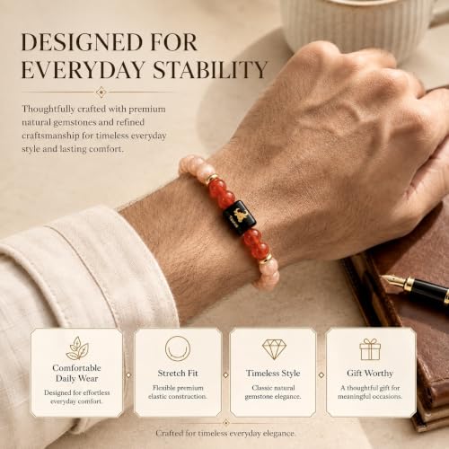 Image of Zodiac Bracelet for Men & Women | 12 Zodiac Signs & Rashi Collection | Natural Crystal Bracelets | Lab Tested Natural Stones | Premium Gift Box & Velvet Pouch