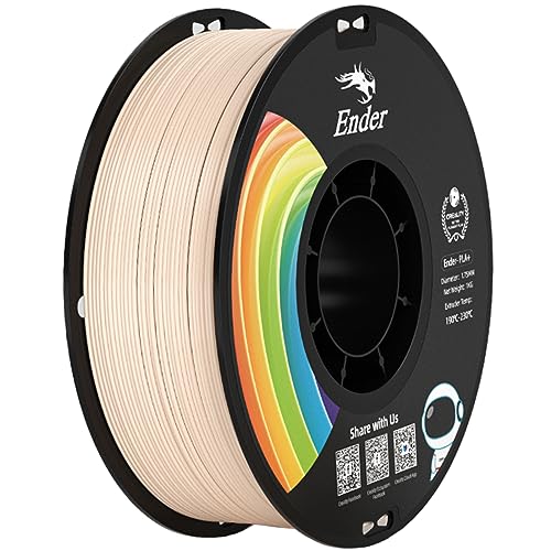 Image of Creality 3D Printer Filament 1.75mm, Ender PLA+ Filament Strong Toughness No-Tangling Vacuum Packaging 3D Printing Filament Fit Most 3D Printers, 1kg Spool, Accuracy + /- 0.02mm, Beige