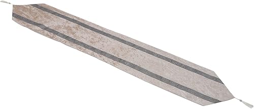GOOHOCHY 1pc Diamond Striped Table Runner Non Table Runner Glitter Table Flag Xmas Table Runners Mantel Decor Vintage Table Runner Tassels Table