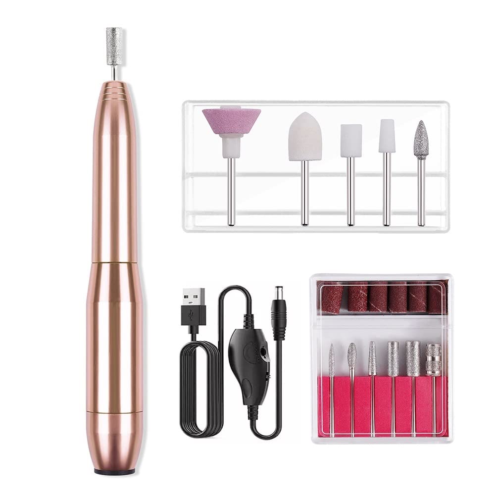 Lima de uñas eléctrica, taladro de uñas eléctrico, máquina pulidora de uñas eléctrica, juego de máquina de manicura de 20000 RPM, fresadora de brocas para lima de uñas profesional para herramient