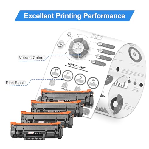 Image of Compatible 071H CRG 071H CRG-071H Toner Cartridge for Canon 071H CRG071H 071 Black Toner Cartridge for Canon ImageCLASS LBP122dw MF273dw MF272dw MF275dw LBP120 MF270 Printer (4 Pack)