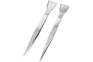 Honbay 6" Stainless Steel Pointed Tweezer with Scoop for Jewelry and Craft