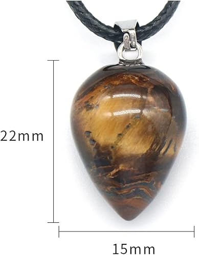 Miniatura 6 de LHJ 6 dijes de cristal curativo con forma de gota de agua grasa, para hacer joyas, accesorios de collar, Piedra Ágata