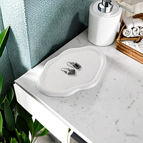 Xurleq Ceramic Jewelry Tray, Cute Cloud Oval Ring Dish Decorative Trinket Dish, Mother's Day Christmas Thanksgiving Birthday Gift For Women Daughter Friends, White #TOP5