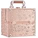 Kosmetikkoffer Schminkkoffer Leer Make up Koffer Alu Beauty Case Abschließbarer Nagelkoffer Multikoffer, Rosegold