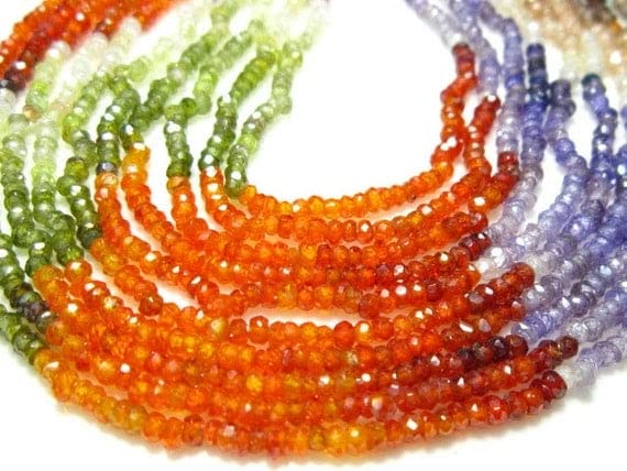 Cubic Zircon micro cut rondelles pour créer votre bracelet d'été