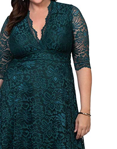 Image of Kiyonna Women's Plus Size Special Occasion Mademoiselle Lace Cocktail Dress