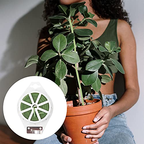 DOITOOL Green Plant Ties 50m Plant Tie Reusable Garden Plant Twist Tie Gardener Twine Garden for Supporting Tomatoes Roses Vines