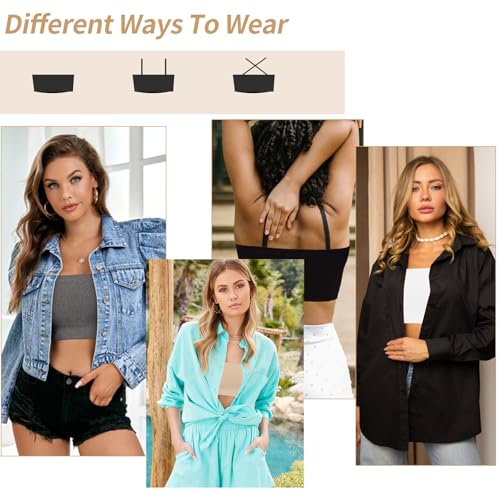 Image of JOYSHAPER Strapless Bras for Women Seamless Padded Bandeau Bra Wireless Tube Top Bralette Comfort Tube Bra