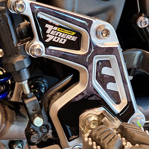 Resin Bike Autocollants moto compatibles avec Yamaha Tenir 700 World Raid 2023 2022 Protection Moto Talonnette contre les chocs et les rayures. Paire d'autocollants 3D Résinés Tenir World Raid Cover