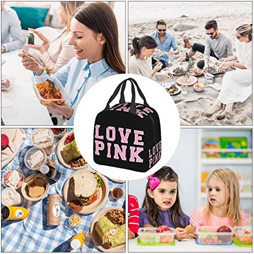 Marketair Reusable Lunch Bag For Womens Insulated Lunch Box For Travel Outdoor Office (Pink) #TOP6