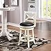 Boraam Florence Counter Height Swivel Kitchen Bar Stool - Black/Buttermilk