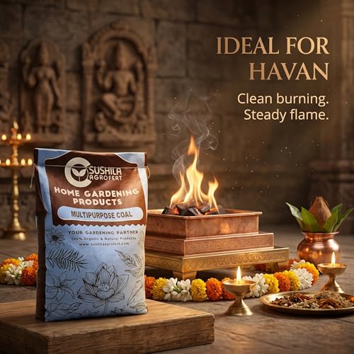 Image of Multipurpose Charcoal for Barbecue Grill, Pooja Havan, Dhoop, Gardening 3KG