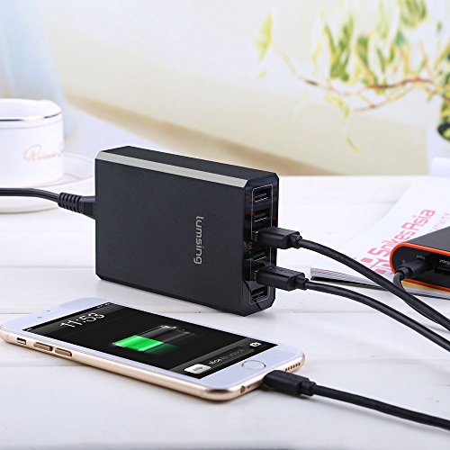 Lumsing 6 porte 60W Desktop Caricatore USB di