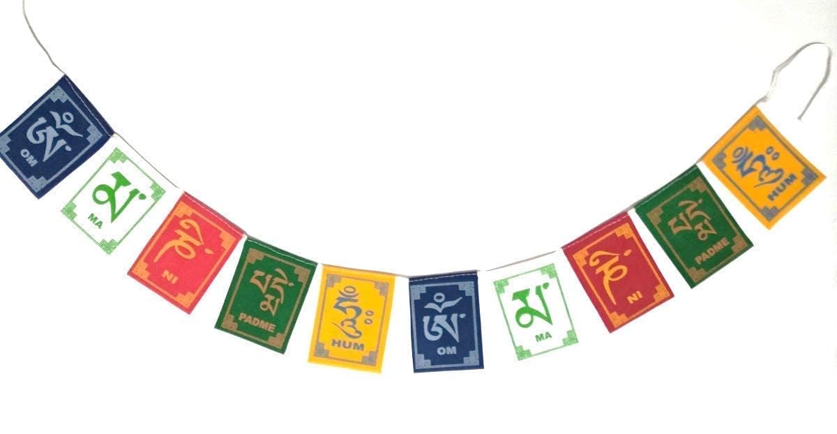 Tibetan Prayer flag for CAR | Mantra Leh Ladakh Flag For Car | Home Decoration Prayer Tibetan flag | Om Mani Padme Hum | Multicolour (Pack of 1) (B0D9Q24LFD) Amazon Price History, Amazon Price Tracker