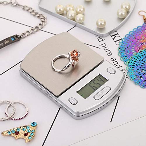 Electronic Multifunctional Weighing Scale,200g/0.01g Portable Palm Jewelry Pocket Scale Digital with LCD Backlight Kitchen Weight Balance Accurate Measurement S (One Color)