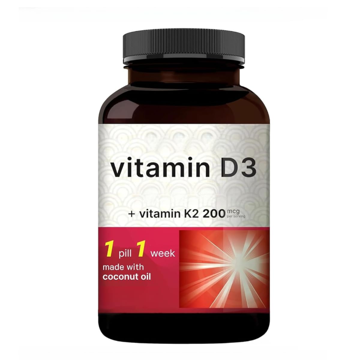 Vitamin D3 Plus K2 mit Kokosöl für die tägliche Ernährung