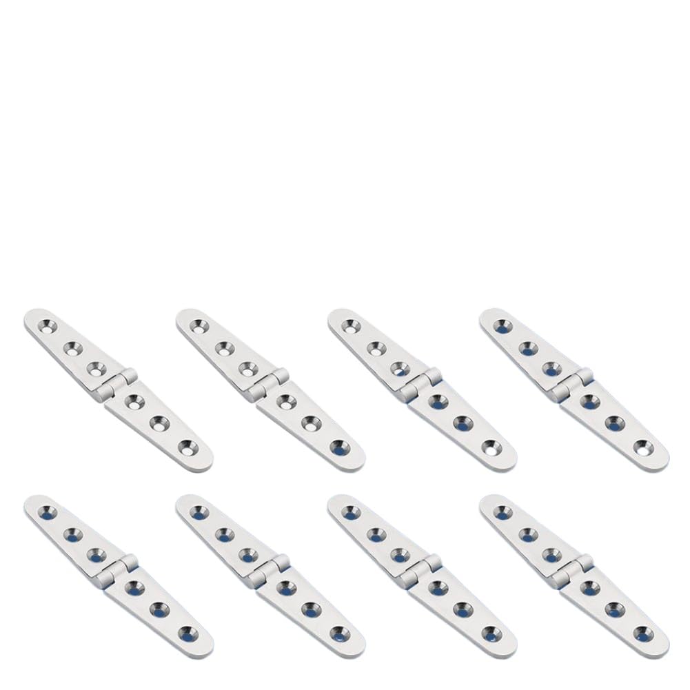 Ahkyhtgaz Onecolor Stainless Steel 316 Door Strap Hinge 30X152mm With 6 Holes Mirror Polish Marine Boat Hardware Casting