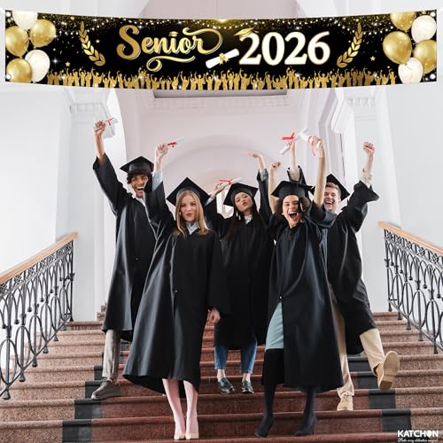 Image of KatchOn, Xtralarge Yard Banner Graduation Decorations 2026-120x20 Inch | Senior 2026 Congrats Grad Banner for Outdoor Graduation Yard Signs Class of 2026 for Graduation Party Decorations