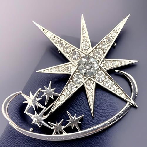 Image of Rhinestone Brooches Pin for Women Men Fashion Crystal Delicate Leaf Brooch Lapel Pins Elegant Dress Accessories