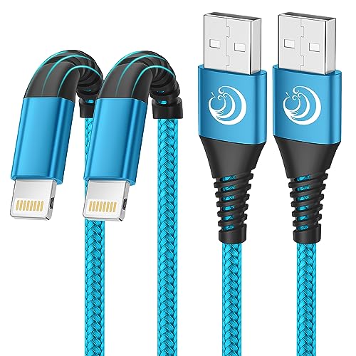 Aioneus iPhone Ladekabel, Lightning Kabel [2Pack 2M] Ladekabel iPhone Schnellladekabel MFi Zertifiziert USB auf Lightning Kabel für iPhone 14 Plus 13 Pro Max 12 Mini 11 Pro XS XR X 8 7 6 6s Plus 5 SE 1