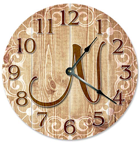 Reloj de pared redondo analógico 10.5 pulgadas decorativo miniatura 1