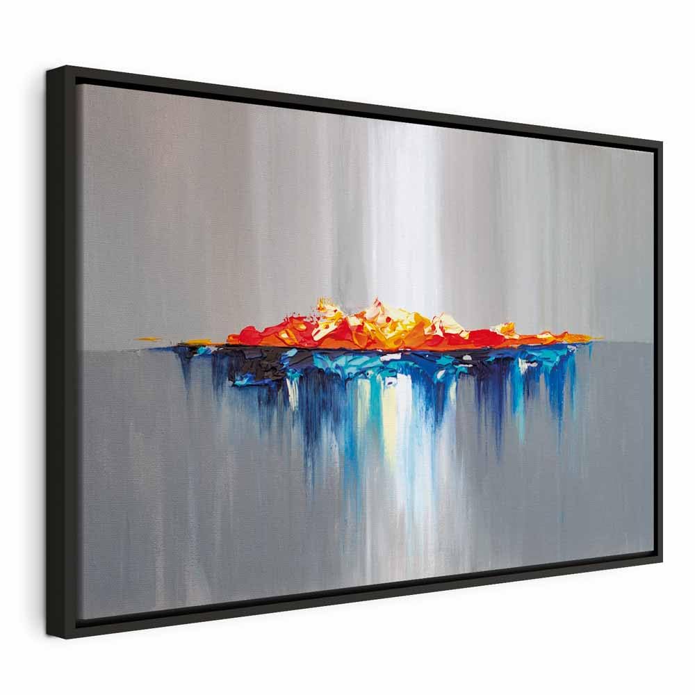murando - Quadro con Cornice Nera Colori 120x80 cm 1 Pezzo - Stampa su Tela - Quadri con Cornici Moderni Soggiorno XXL Grandi - Decorazioni da Parete - Telaio in Legno - Macchie a-A-10397-b-a