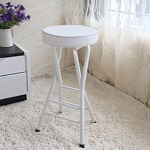 Dokiiovo Barhocker Klappbar Mit Rückenlehne - 125kg Tragkraft Weiß (2 Stück)