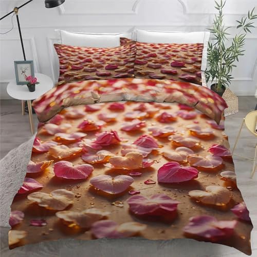Housse de couette 200x200 microfibre douce avec fermeture éclair solide pour lit romantique