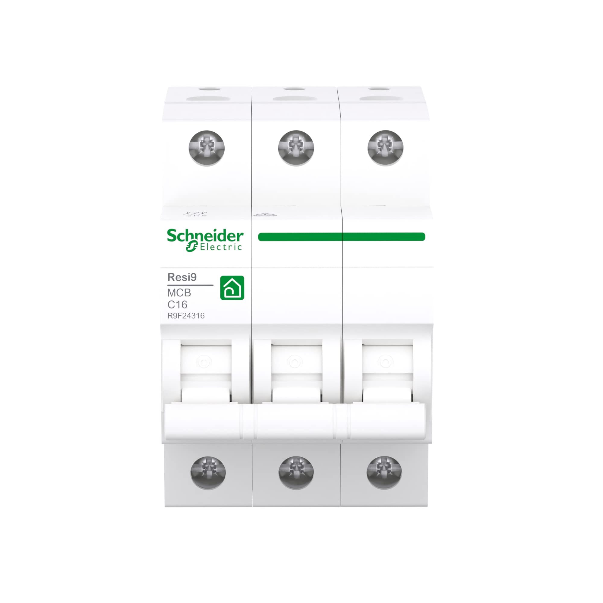Schneider Electric Disyuntor RESI9 3P 16A C 6KA, R9F24316, 3 polos