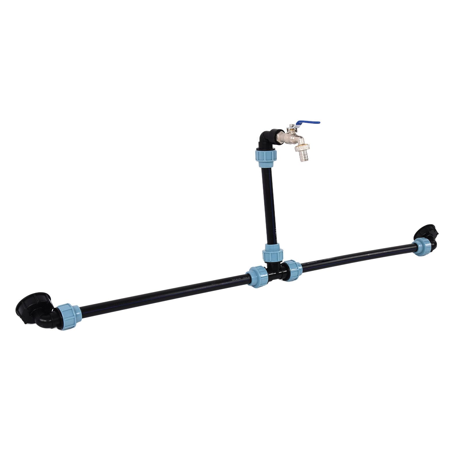 Kolankowy Adapter IBC, Złącze Kranu Wylotu Typu „gęsia Szyja”, średnica Wlotu 60 Mm, Używany do Przełączania Szeregowego Zbiornika IBC w Celu Zmiany Pozycji(Wzrost serii o dwie beczki)