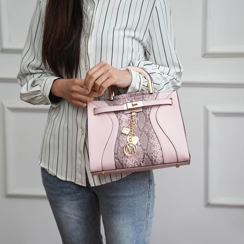 MKF Collection Women's Satchel Bag,Vegan Leather Top Handle Shoulder Bag Handbag Purse by Mia K3