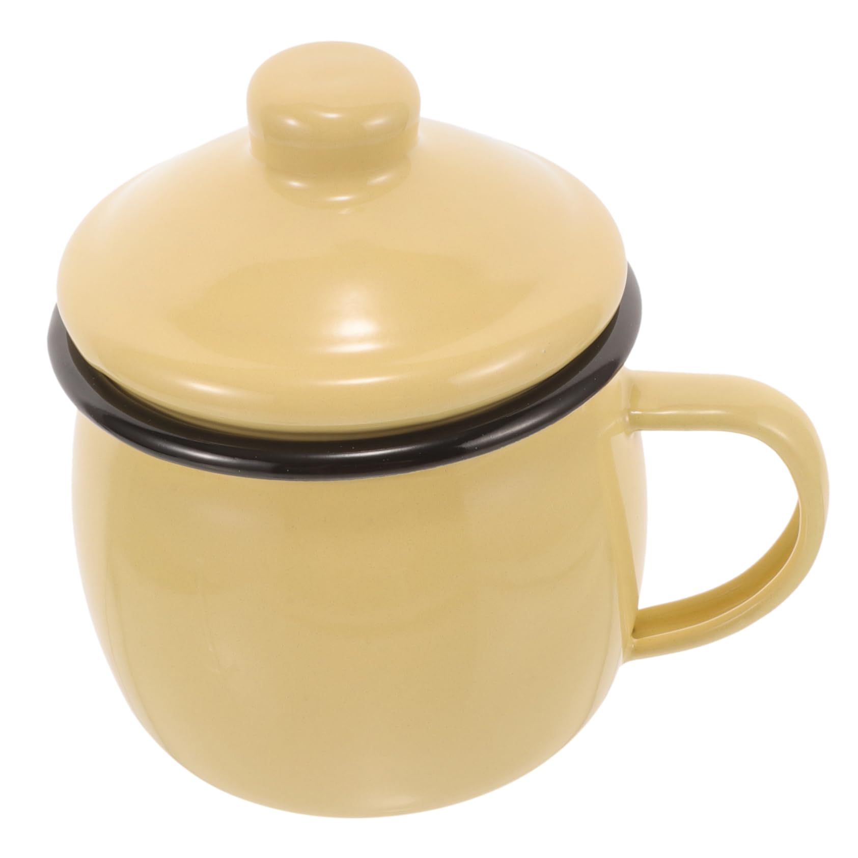 MAGICLULU 3st Kürbisbecher Aus Emaille Trink Gläser Espressotasse Handgehaltene Wasserbecher Kaffeebecher Wasserbecher Für Zuhause Teetasse Rustikale Kaffeetassen Tragbar Büro Campingbecher