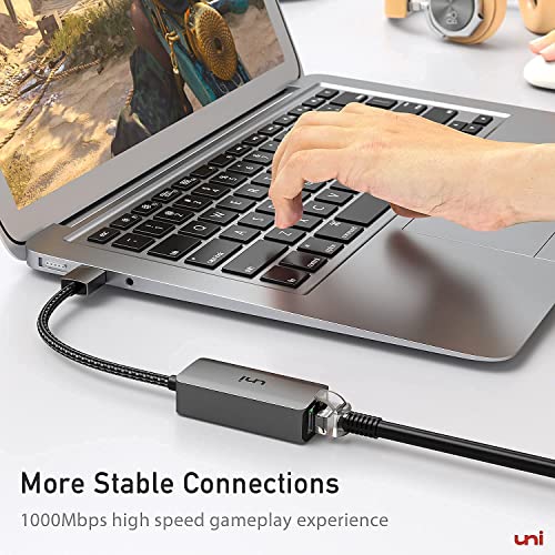 Usb To Ethernet Adapter, Uni Driver Free Usb 3.0 To 100/1000 Gigabit Ethernet Lan Network Adapter, Rj45 Internet Adapter Compatible With Macbook, Surface,Notebook Pc With Windows, Xp, Vista, Mac/Linux #TOP7