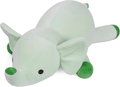 Animales de peluche con peso, juguetes de peluche de elefante gigante con peso de 24 pulgadas, almohadas de felpa suave de 4.2 libras, cumpleaños