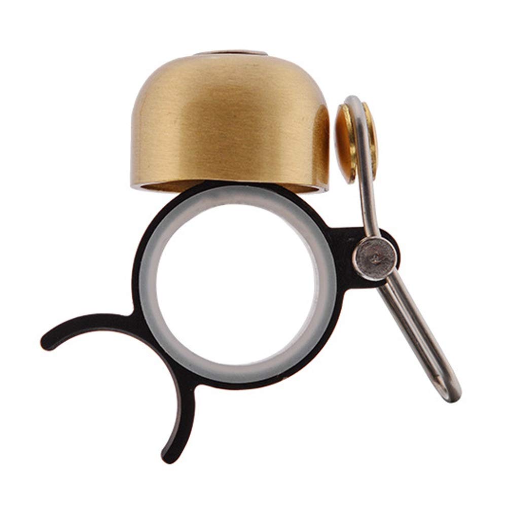 Fahrrad-Lenkerglocke Fahrradglocke Fahrradklingel Mini-Größe Fahrradzubehör Klarer Klang Fahrradhupe Ring Mountainbike Rennradklingel Kind Mädchen Junge Lauter langer klarer Klang(Brass)